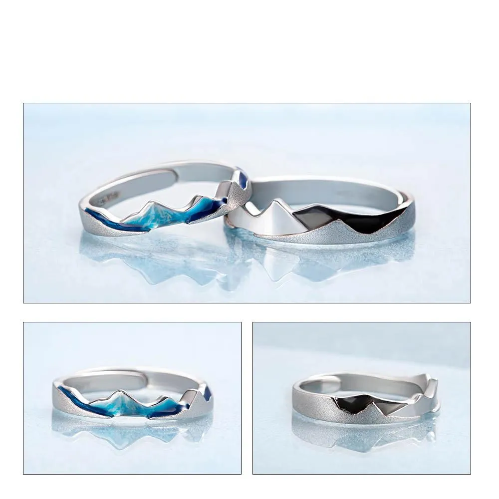 Enchanting Silver Couple Rings