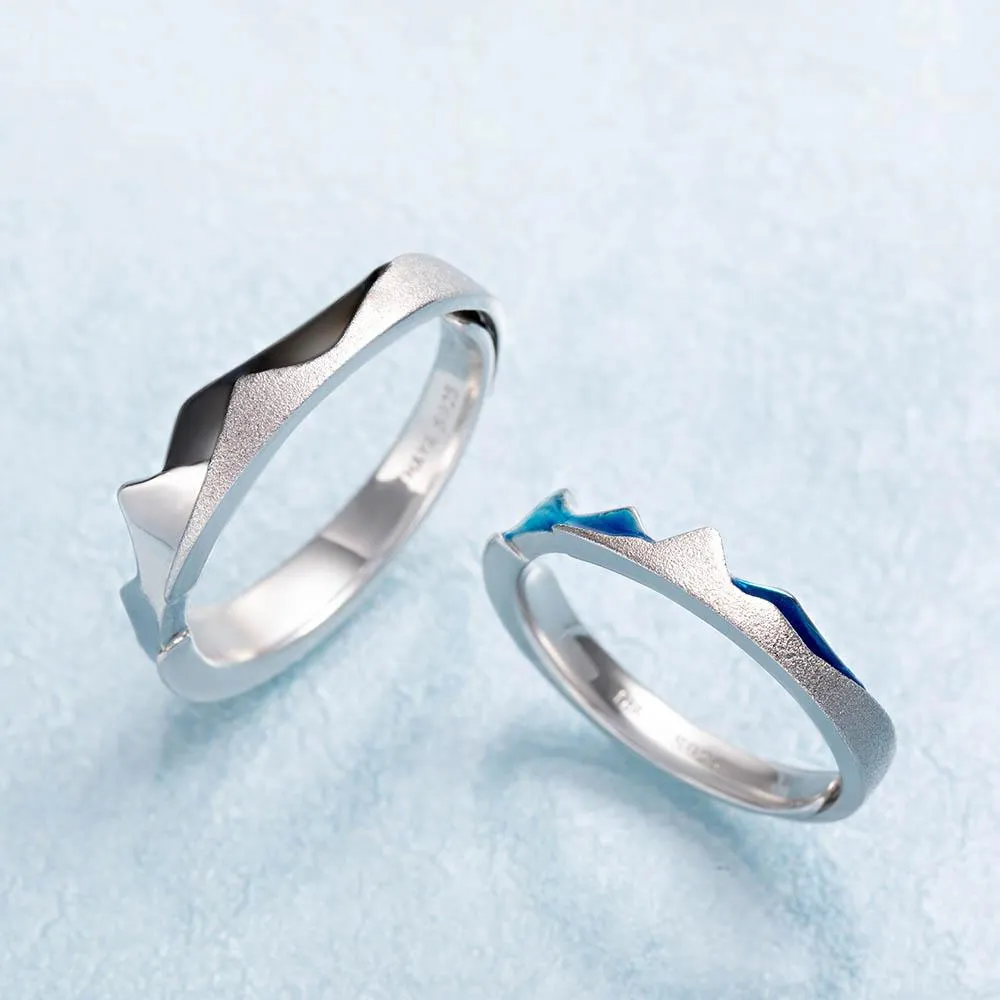 Enchanting Silver Couple Rings