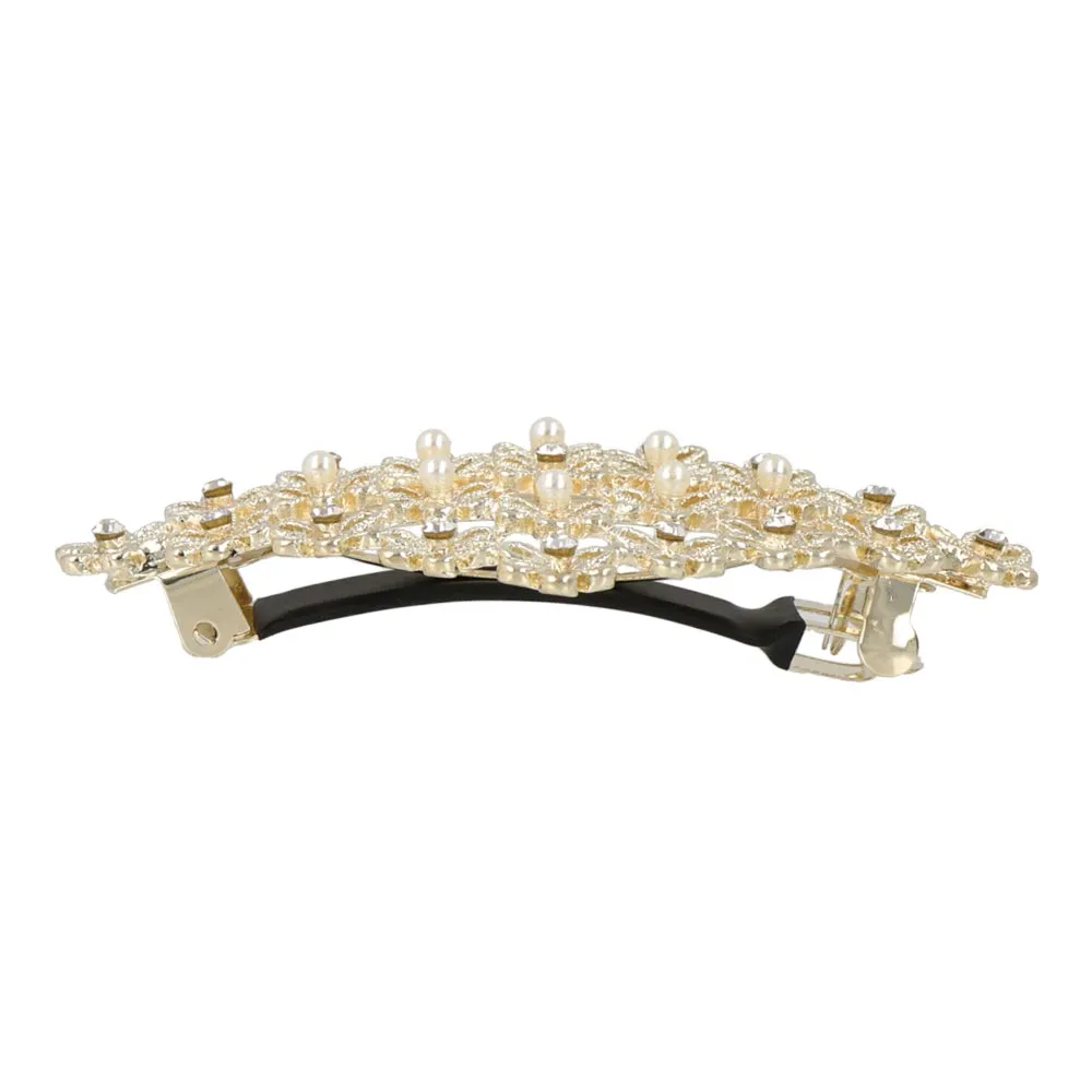 Flower Rhombus Hair Barrette