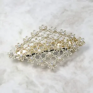 Flower Rhombus Hair Barrette