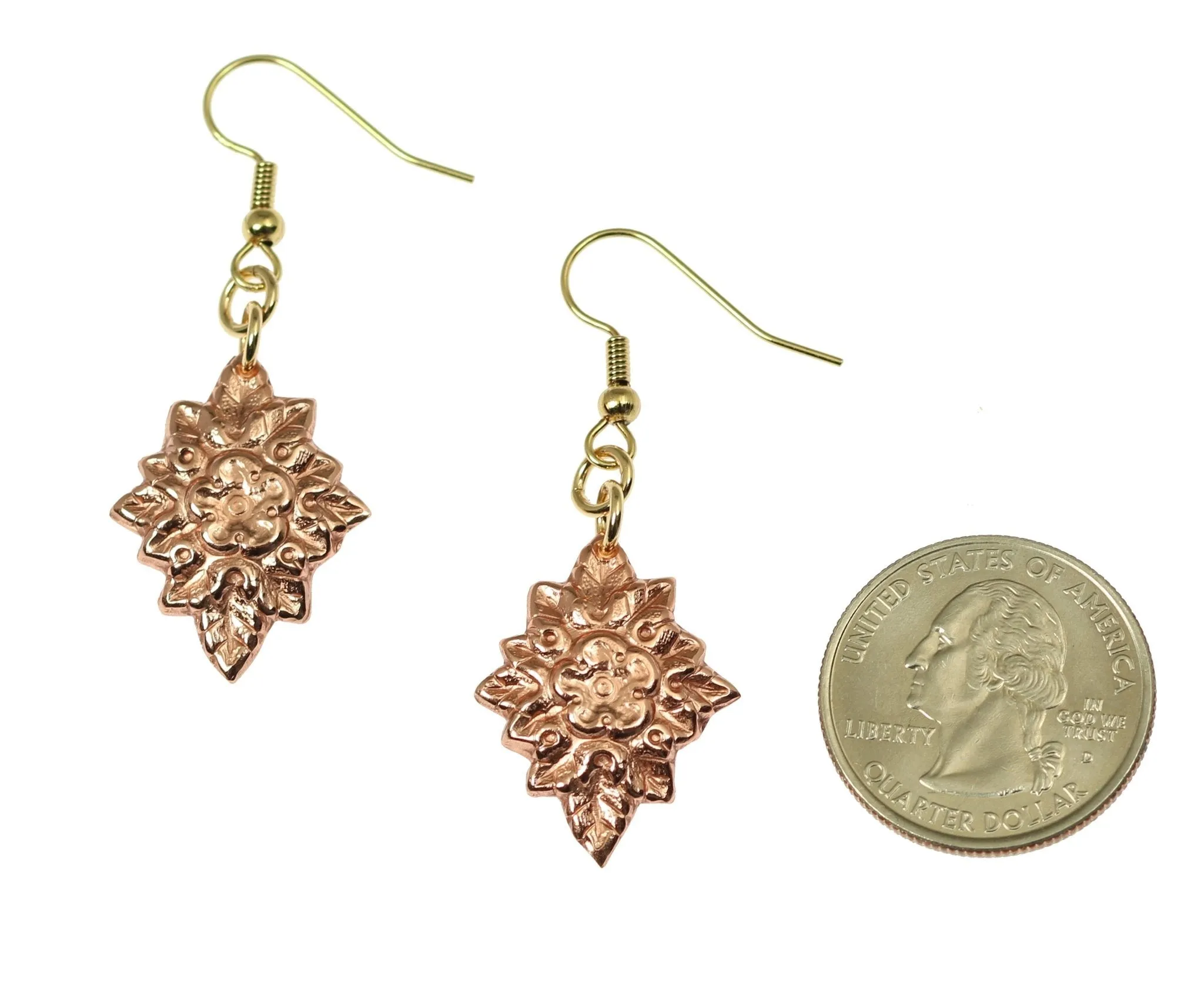 French Bouquet Copper Drop Earrings