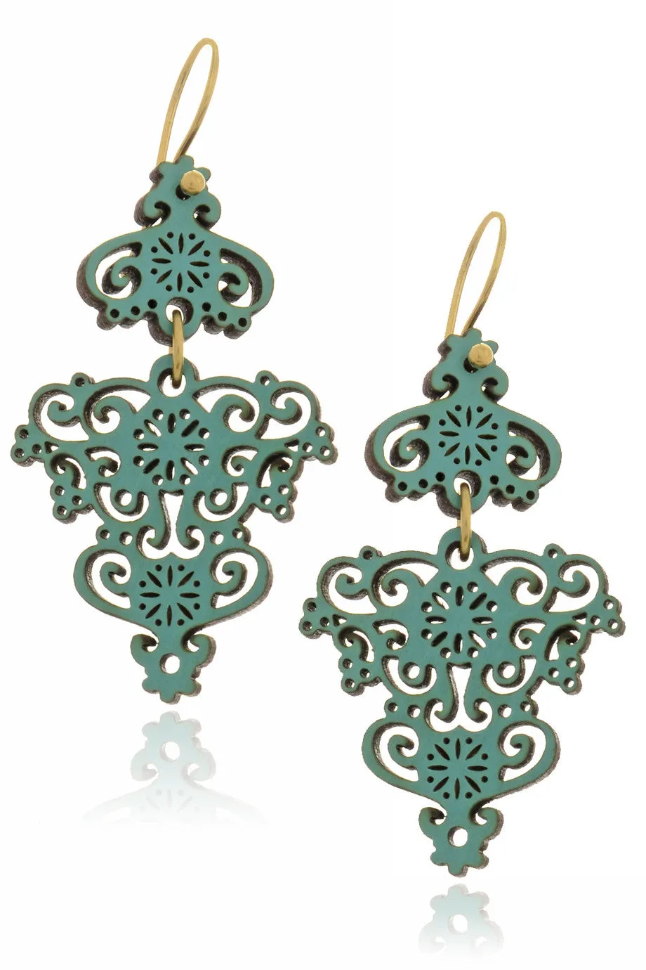 GASTOS Turquoise Wooden Earrings