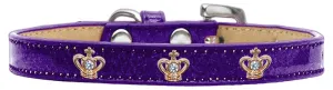 Gold Crown Widget Dog Collar Purple Ice Cream Size 14