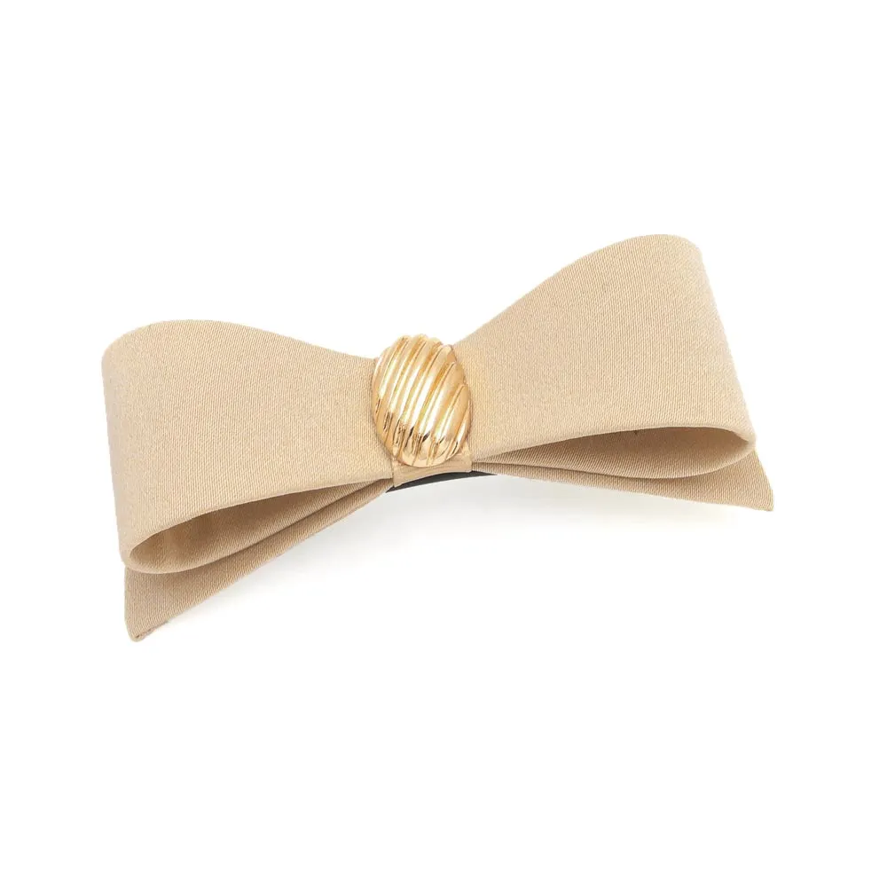 Gold Detail Bow Hair Barrette