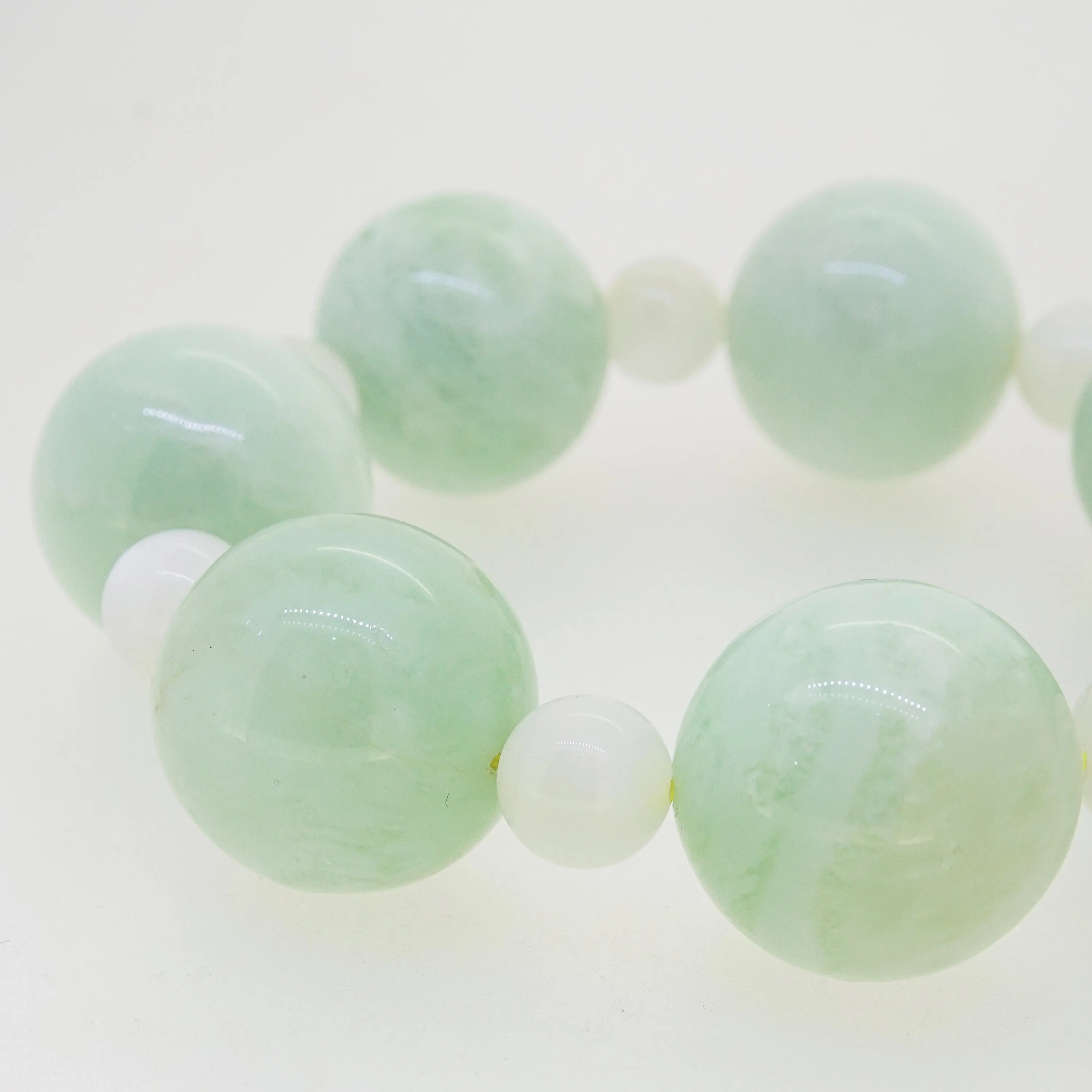 Green Moonstone 22mm and White Moonstone 9.5mm