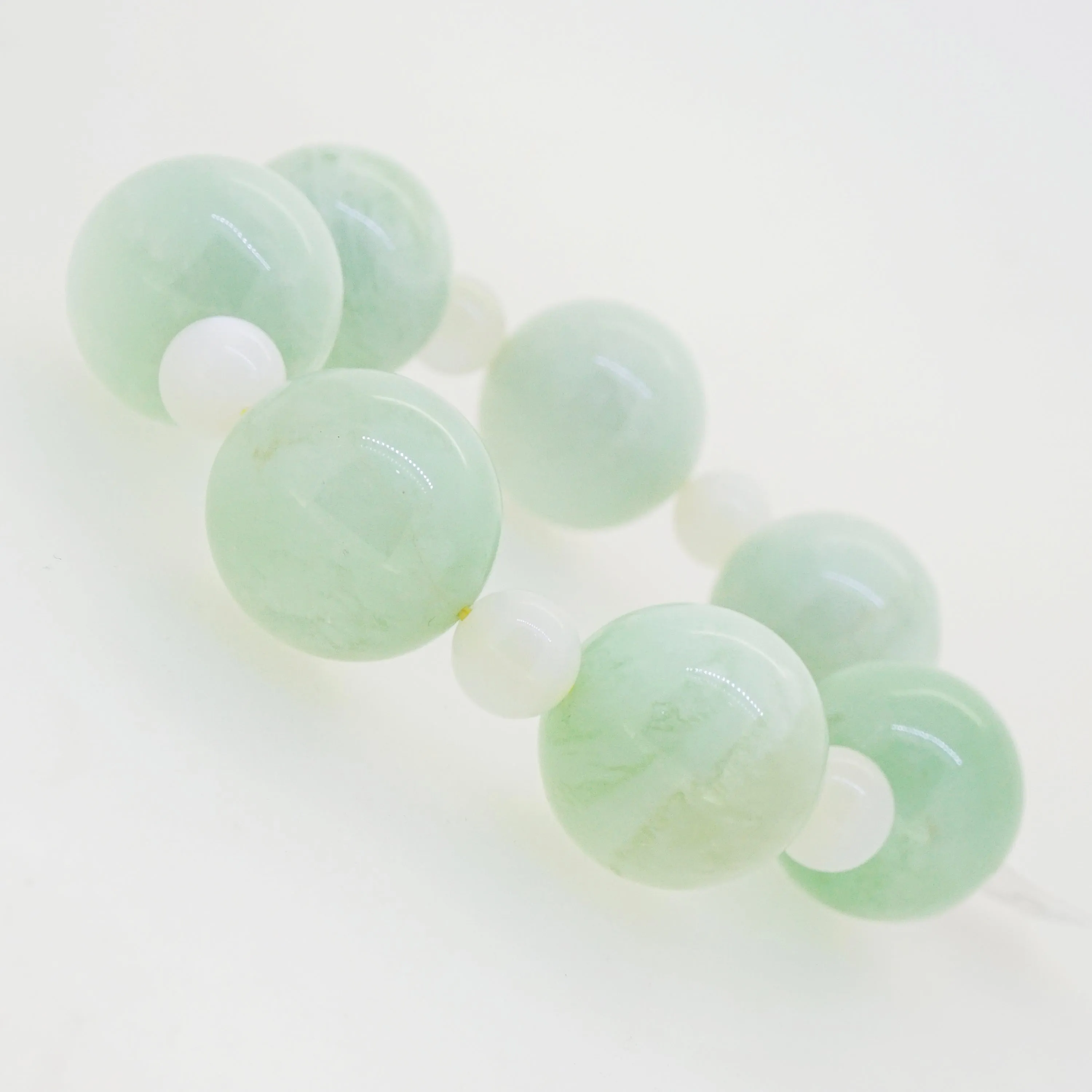 Green Moonstone 22mm and White Moonstone 9.5mm