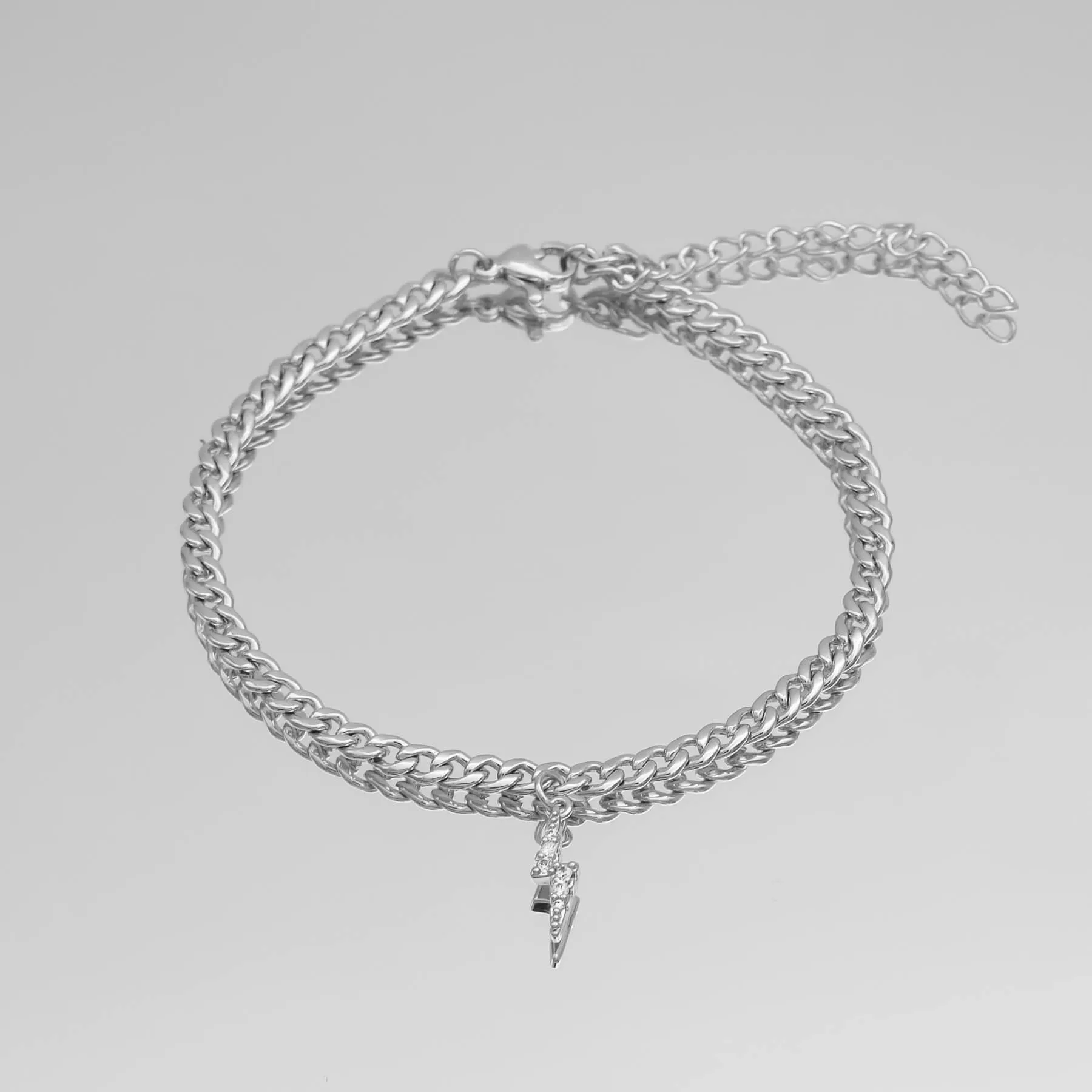 ICY Lightning Bolt Cuban Anklet