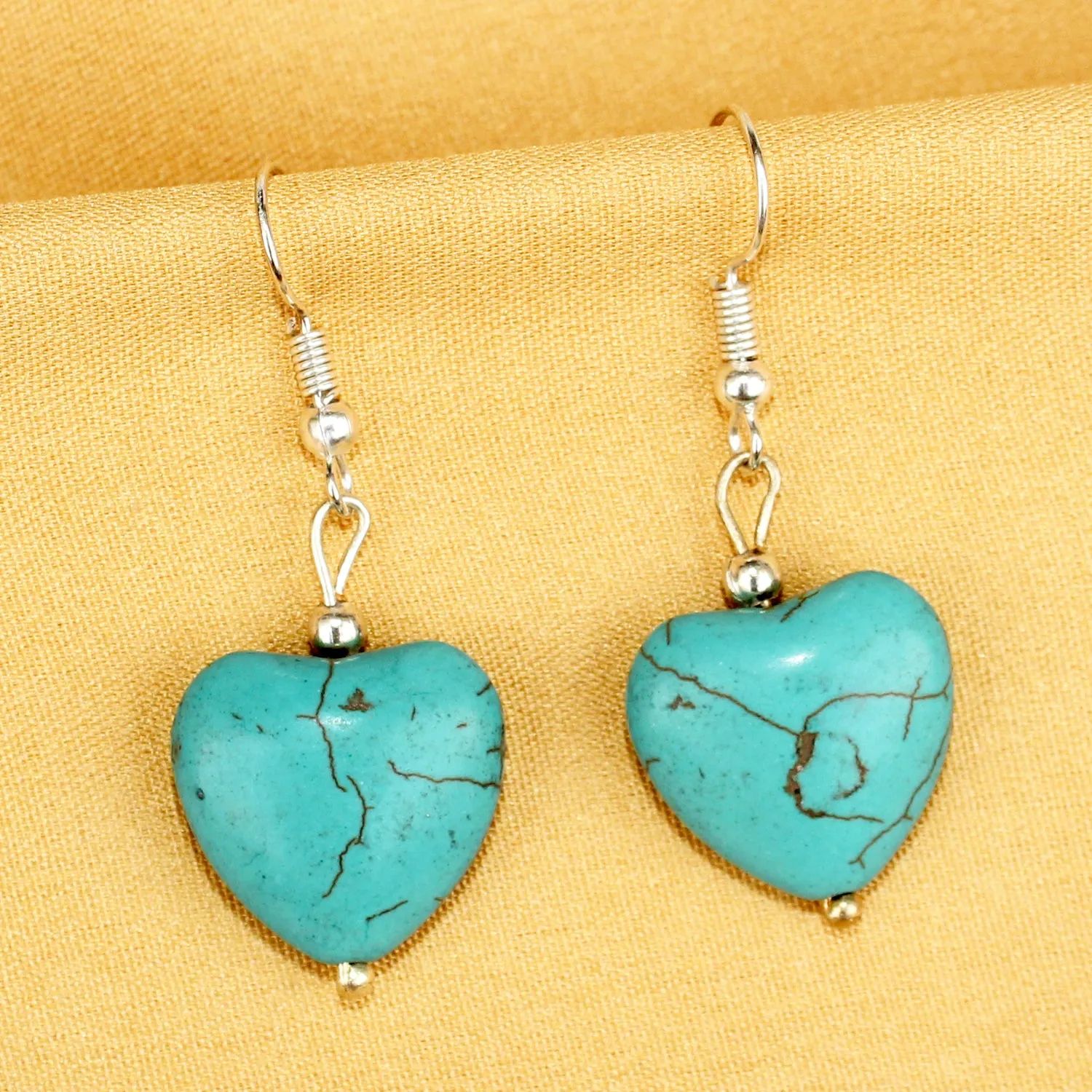 Imeora Turquoise Heart Shape Earrings