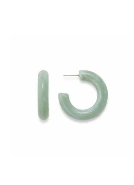 Jade Resin Hoops