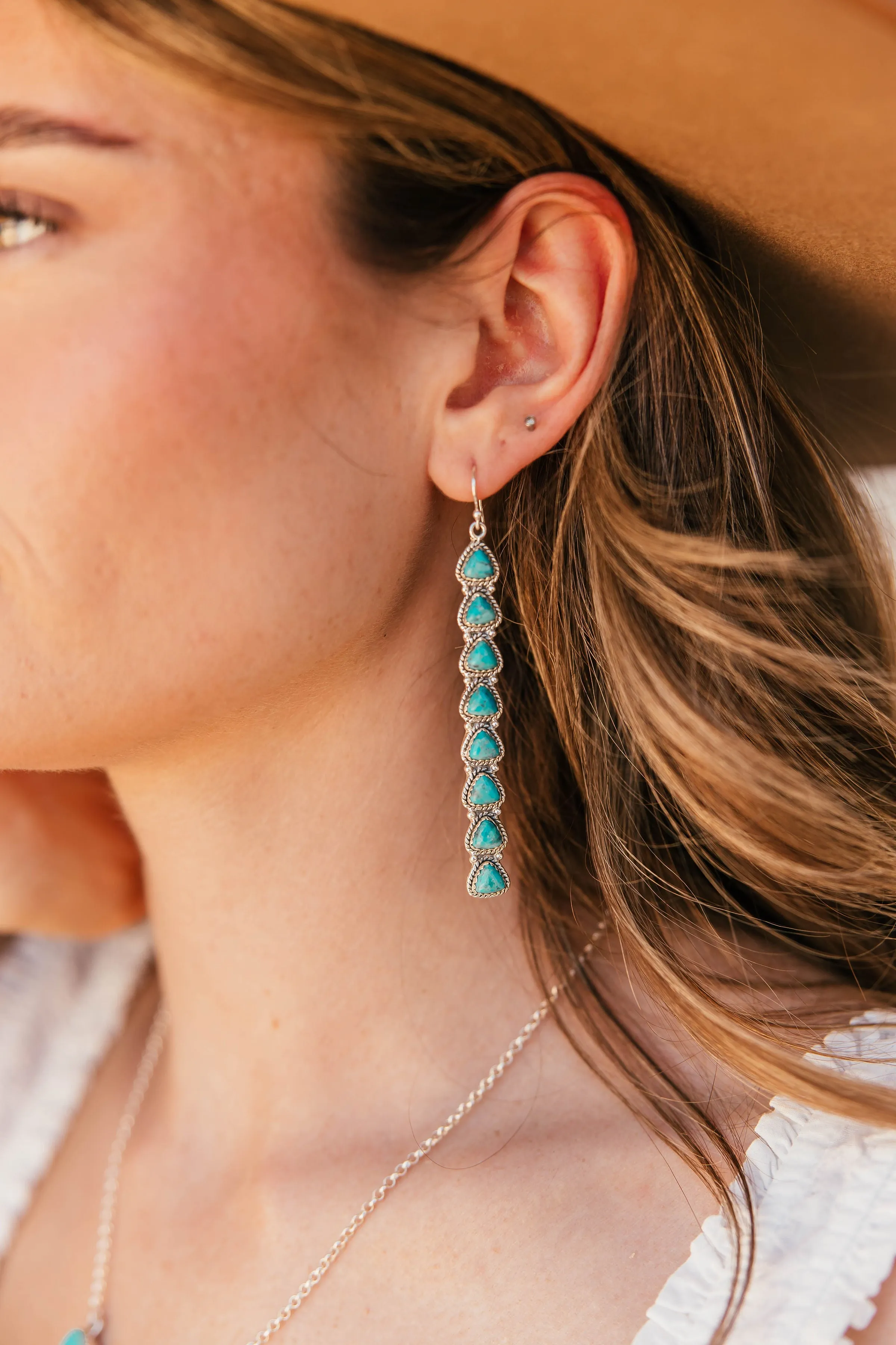 Kingman Turquoise Teardrop Earrings