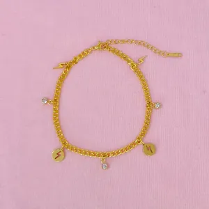 Lightening Bolt Chain Anklet