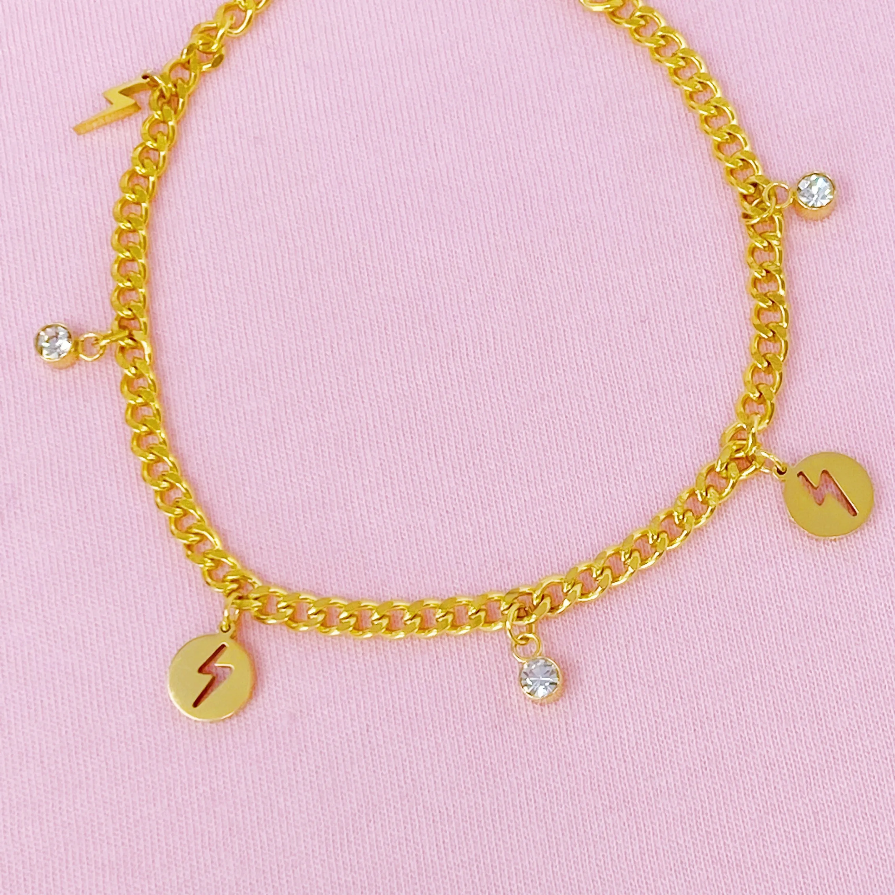 Lightening Bolt Chain Anklet