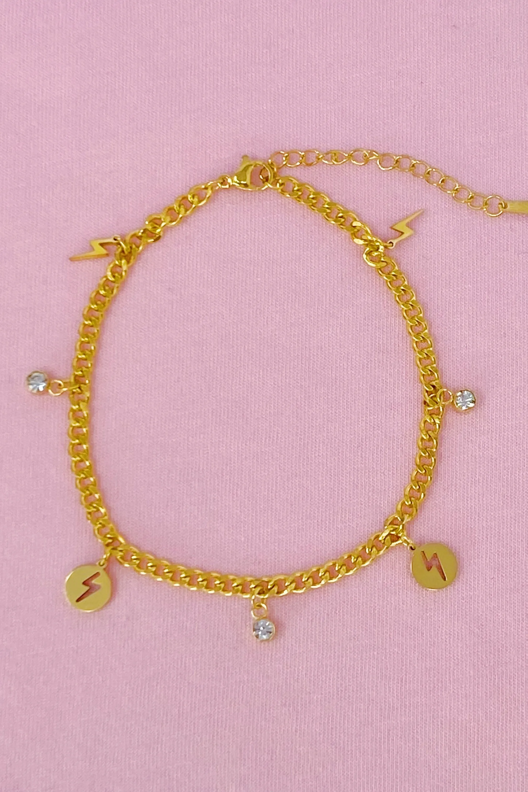 Lightening Bolt Chain Anklet