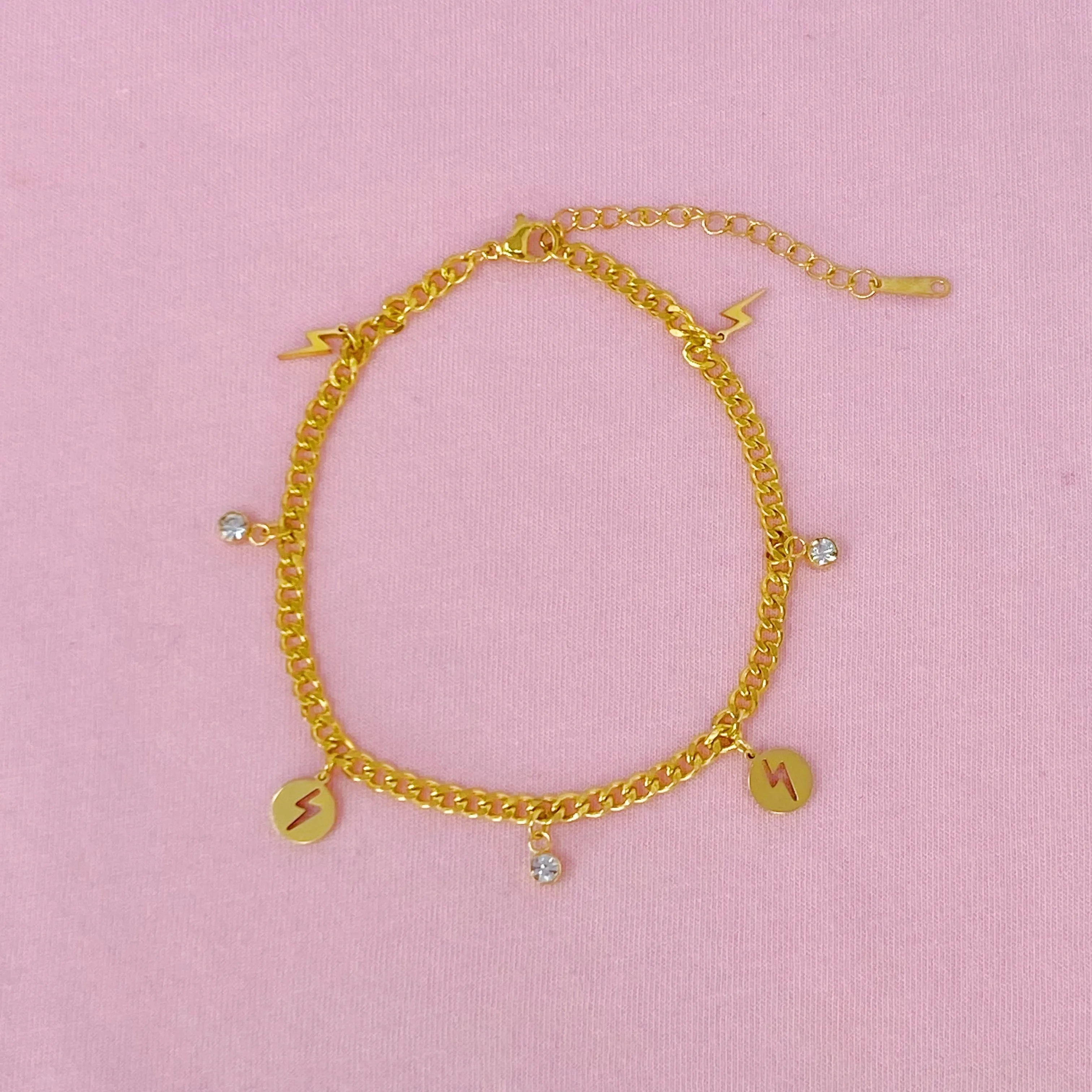 Lightening Bolt Chain Anklet