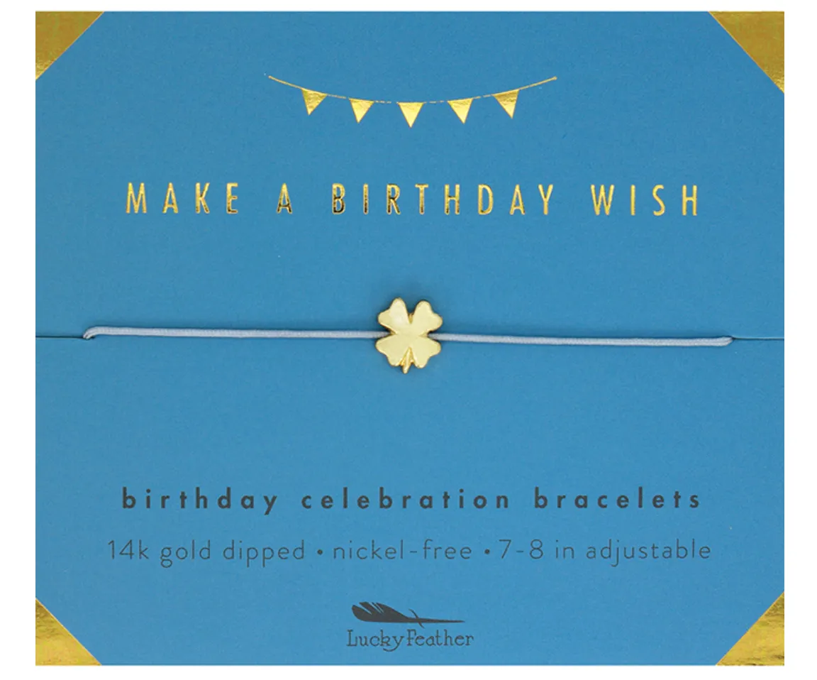 Lucky Feather Birthday Celebration Bracelet- Birthday Wish