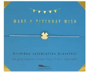 Lucky Feather Birthday Celebration Bracelet- Birthday Wish