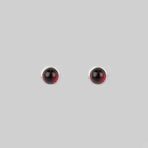 LUST. Garnet Earrings  - 4mm