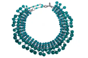 Mano UK turquoise glass bead choker