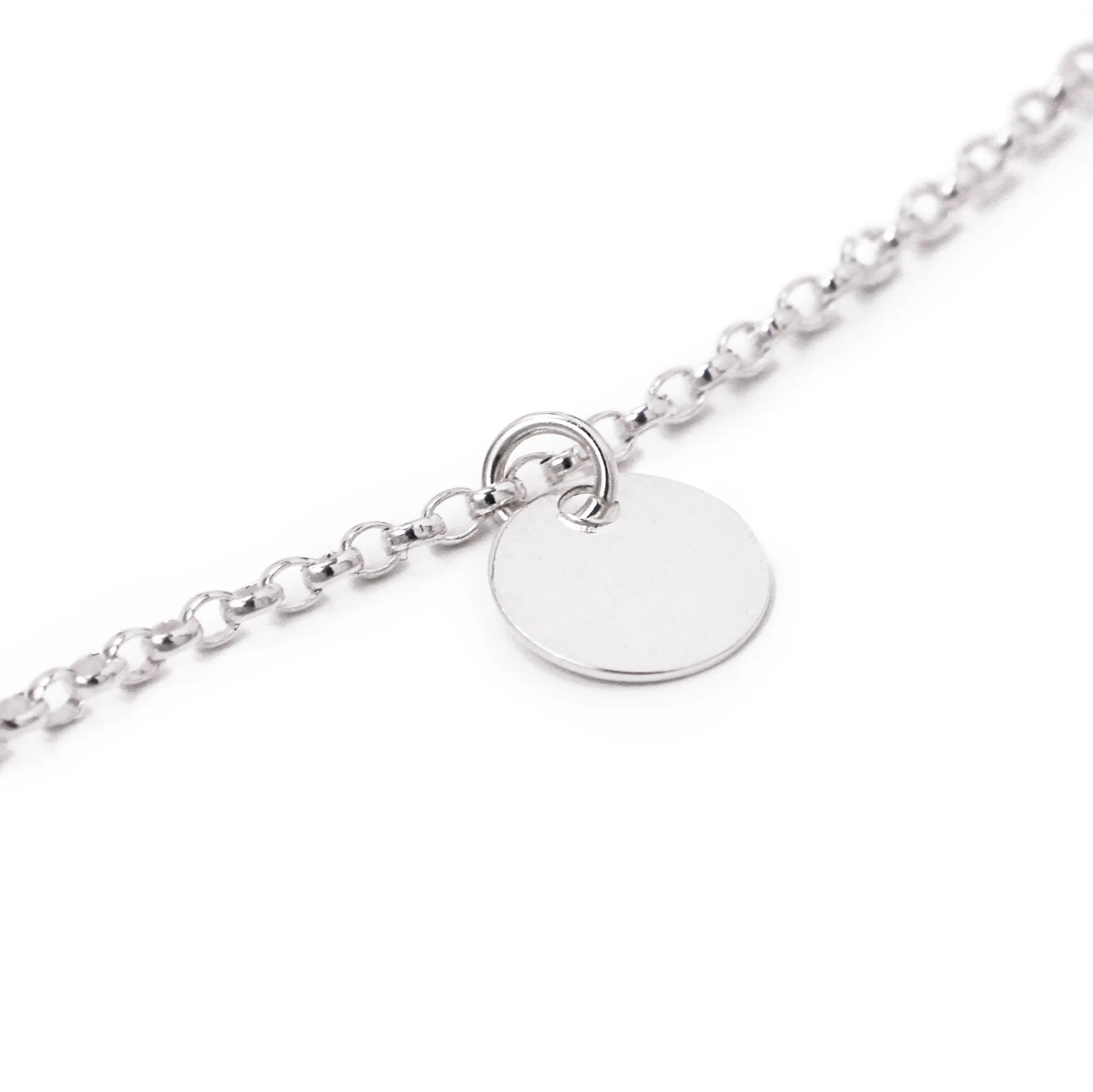 Mini Moons Silver Anklet