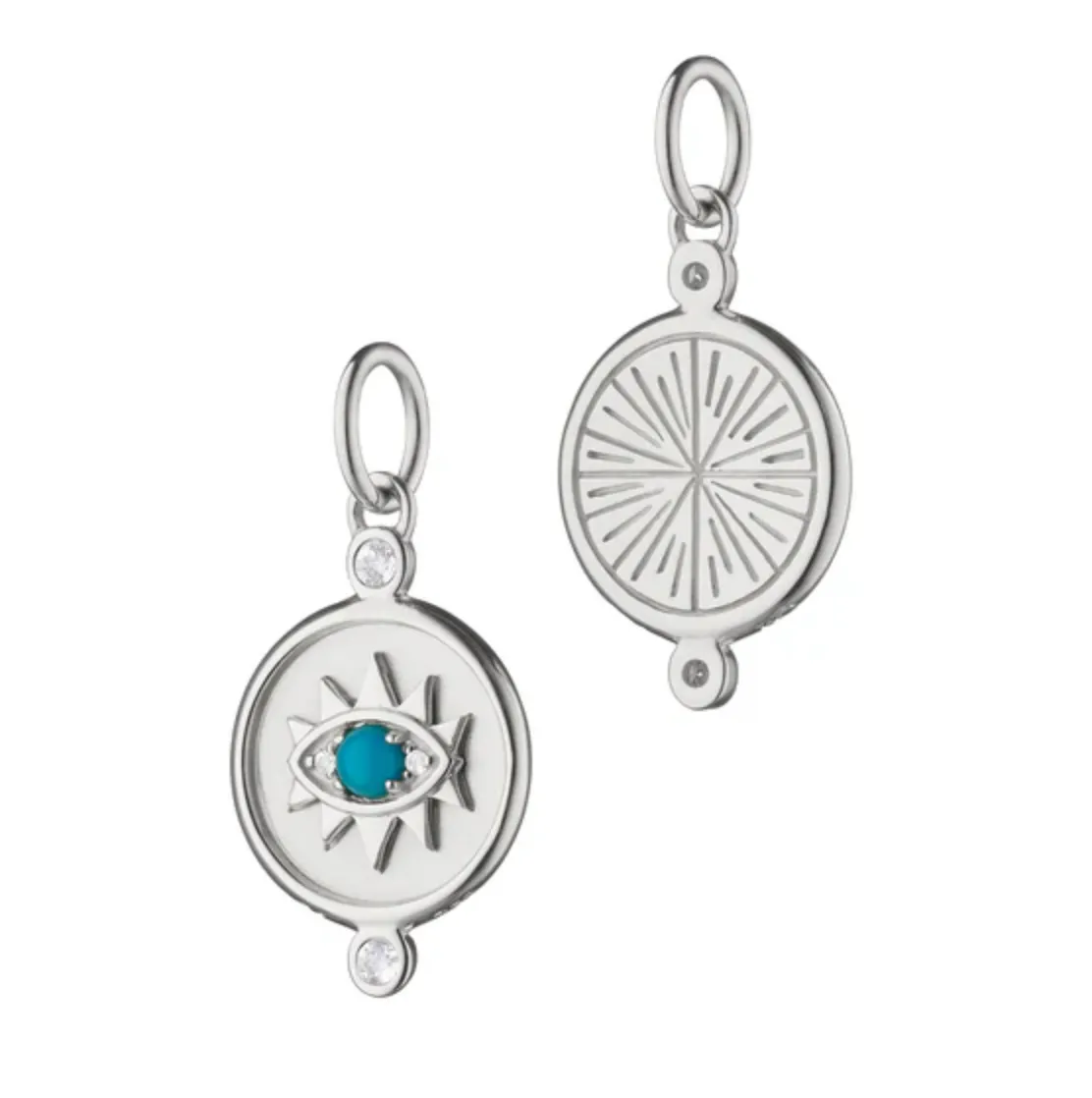 Monica Rich Kosann Sterling Silver 3/4" Mini Evil Eye Charm