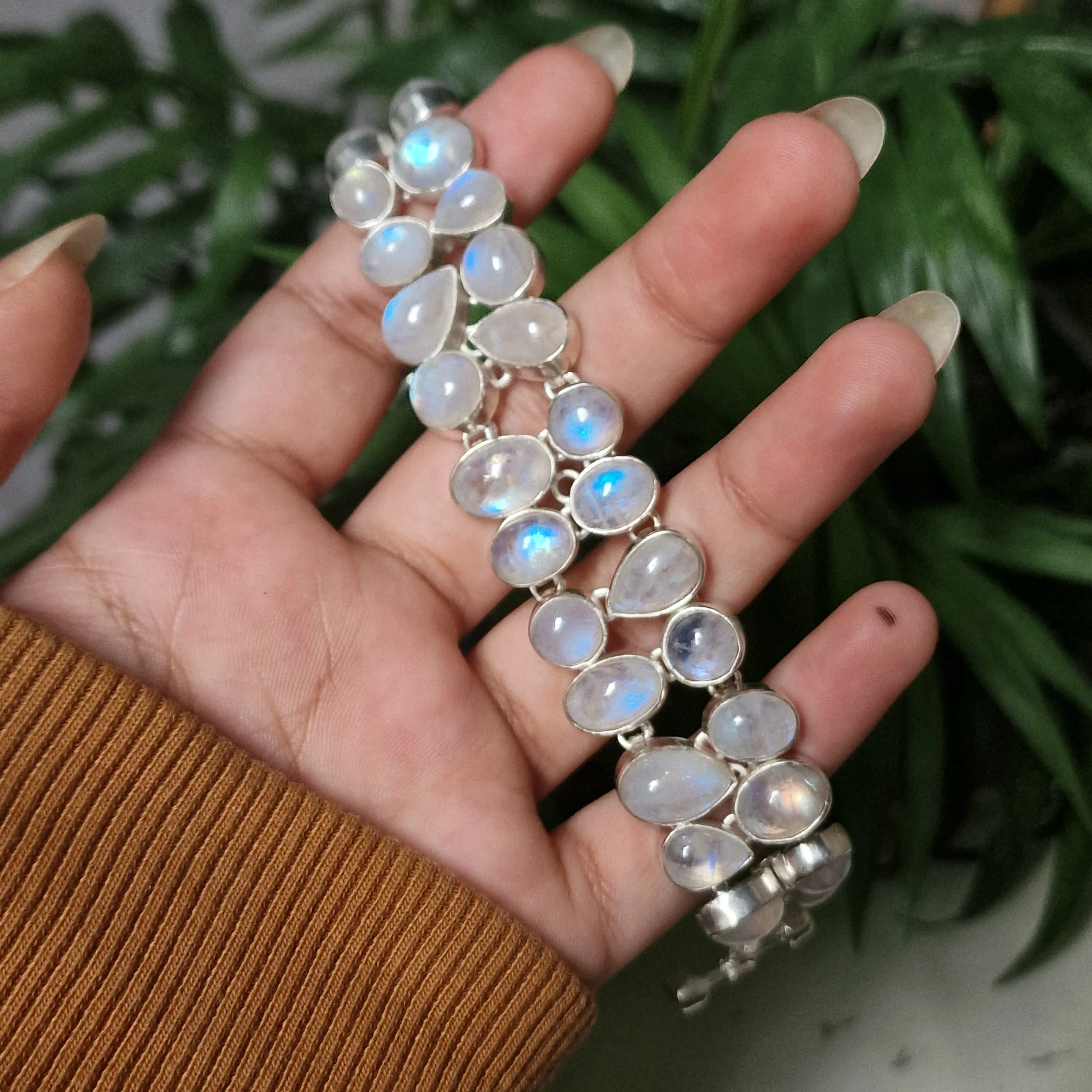 Moonstone Blue Fire Bracelet