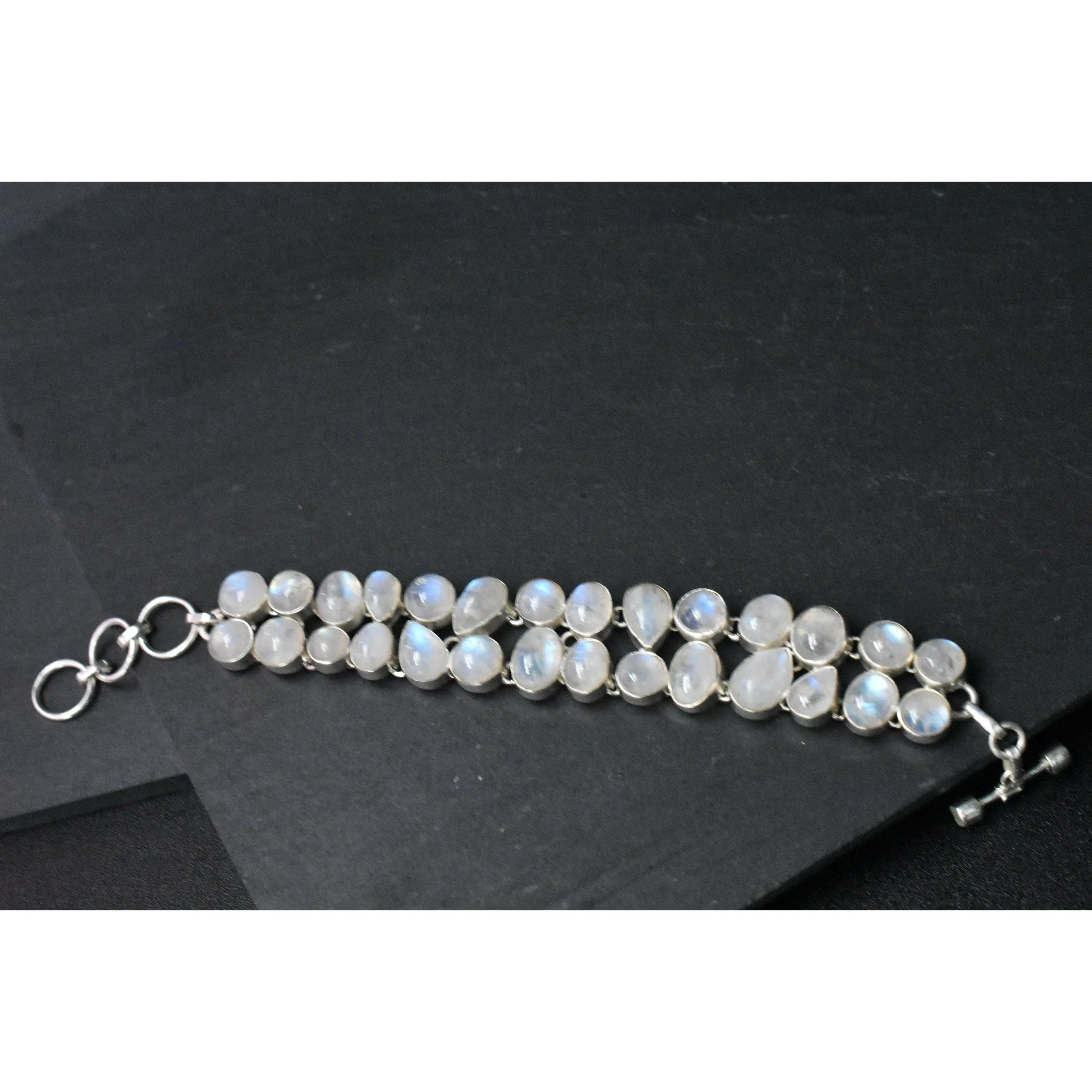 Moonstone Blue Fire Bracelet