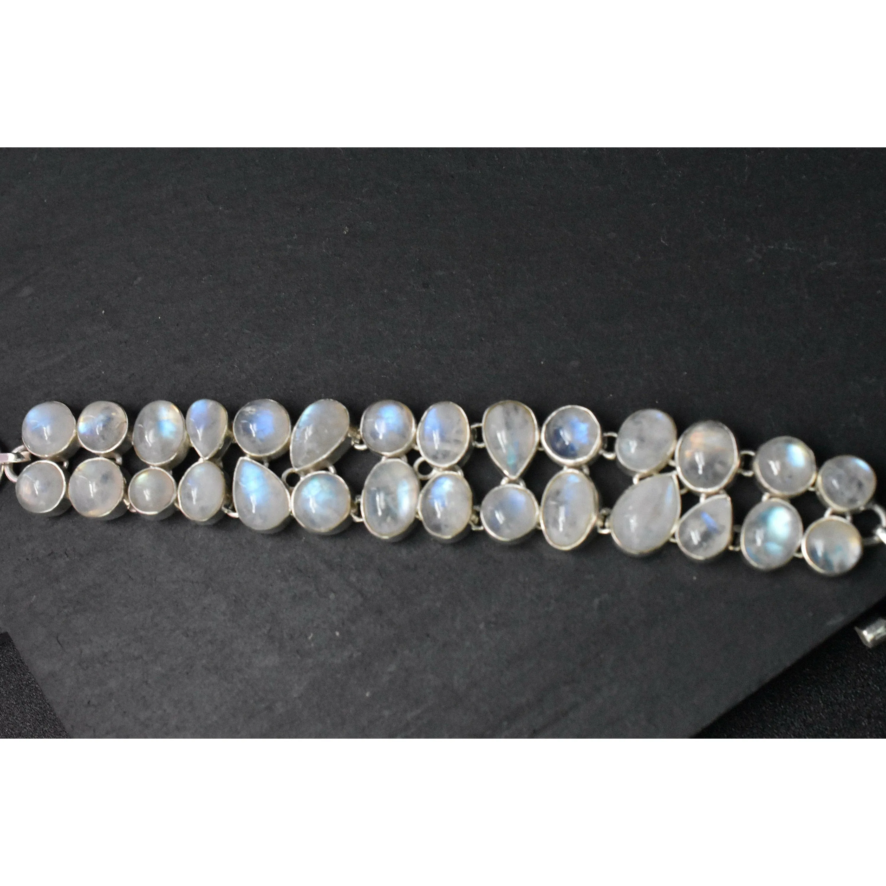 Moonstone Blue Fire Bracelet