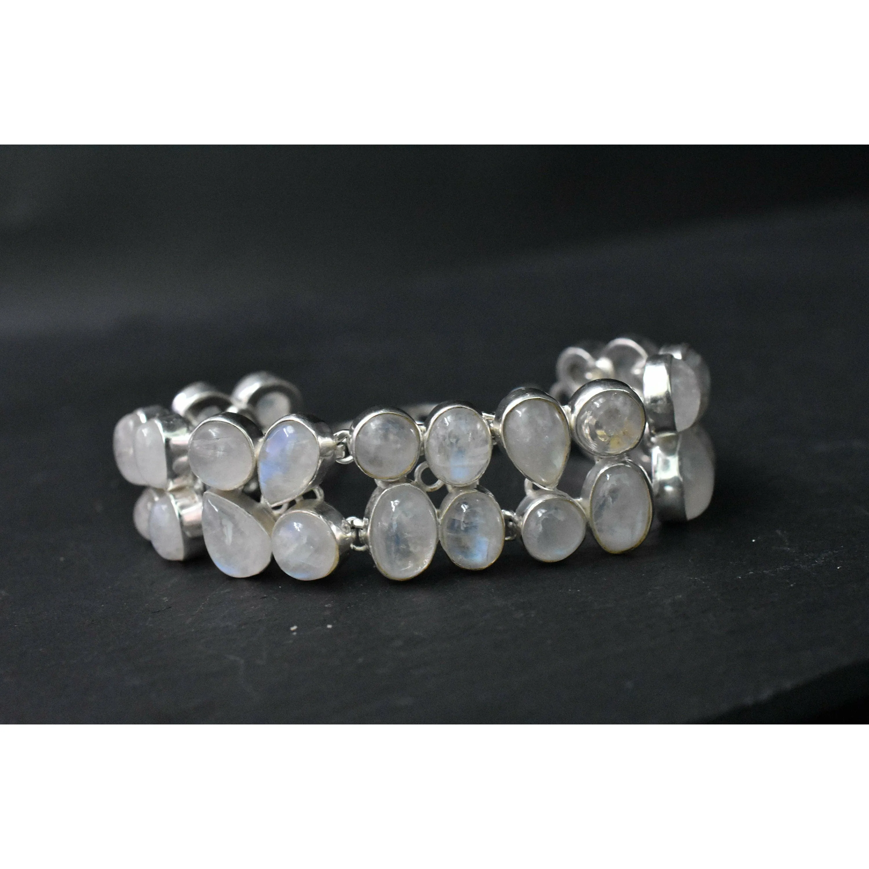 Moonstone Blue Fire Bracelet