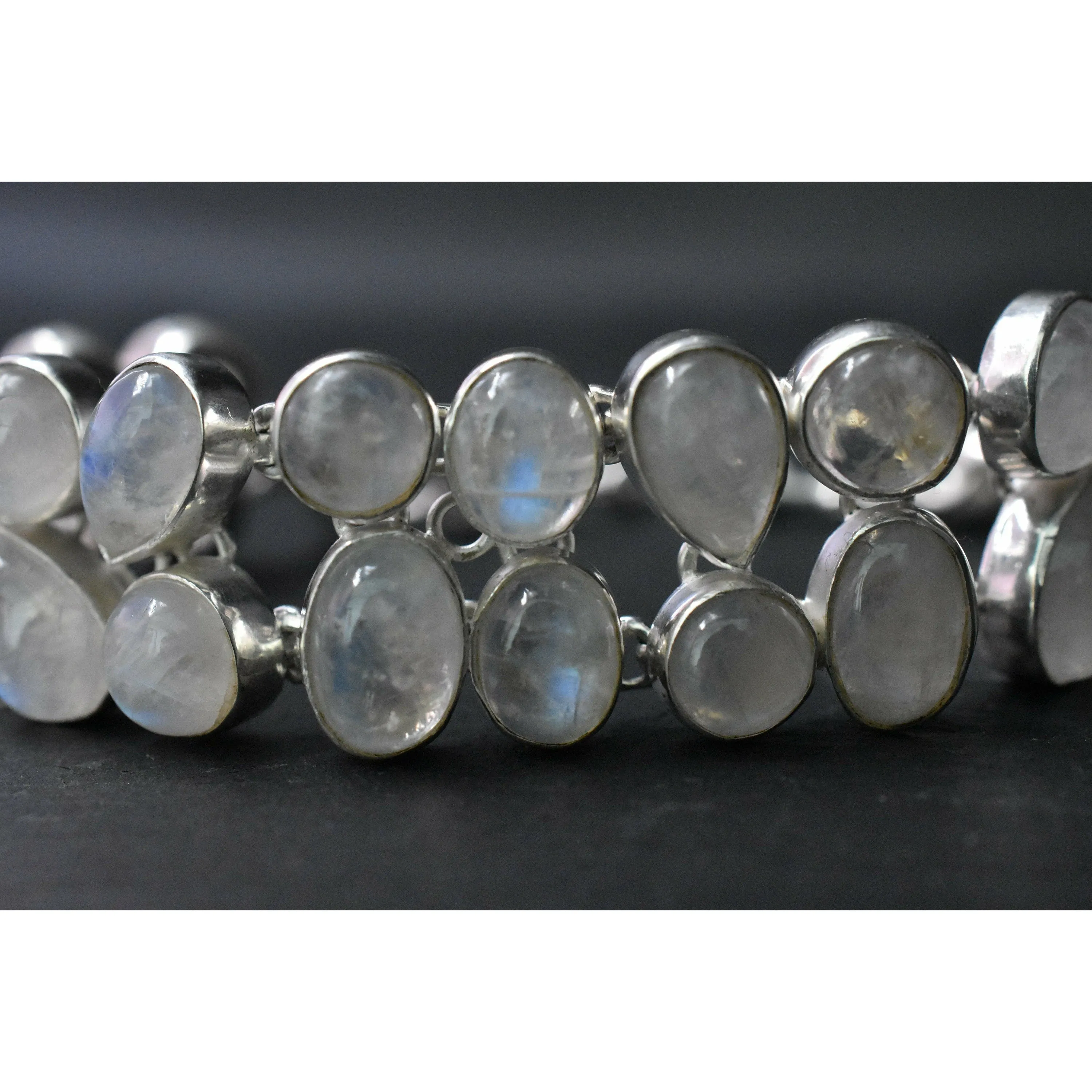 Moonstone Blue Fire Bracelet