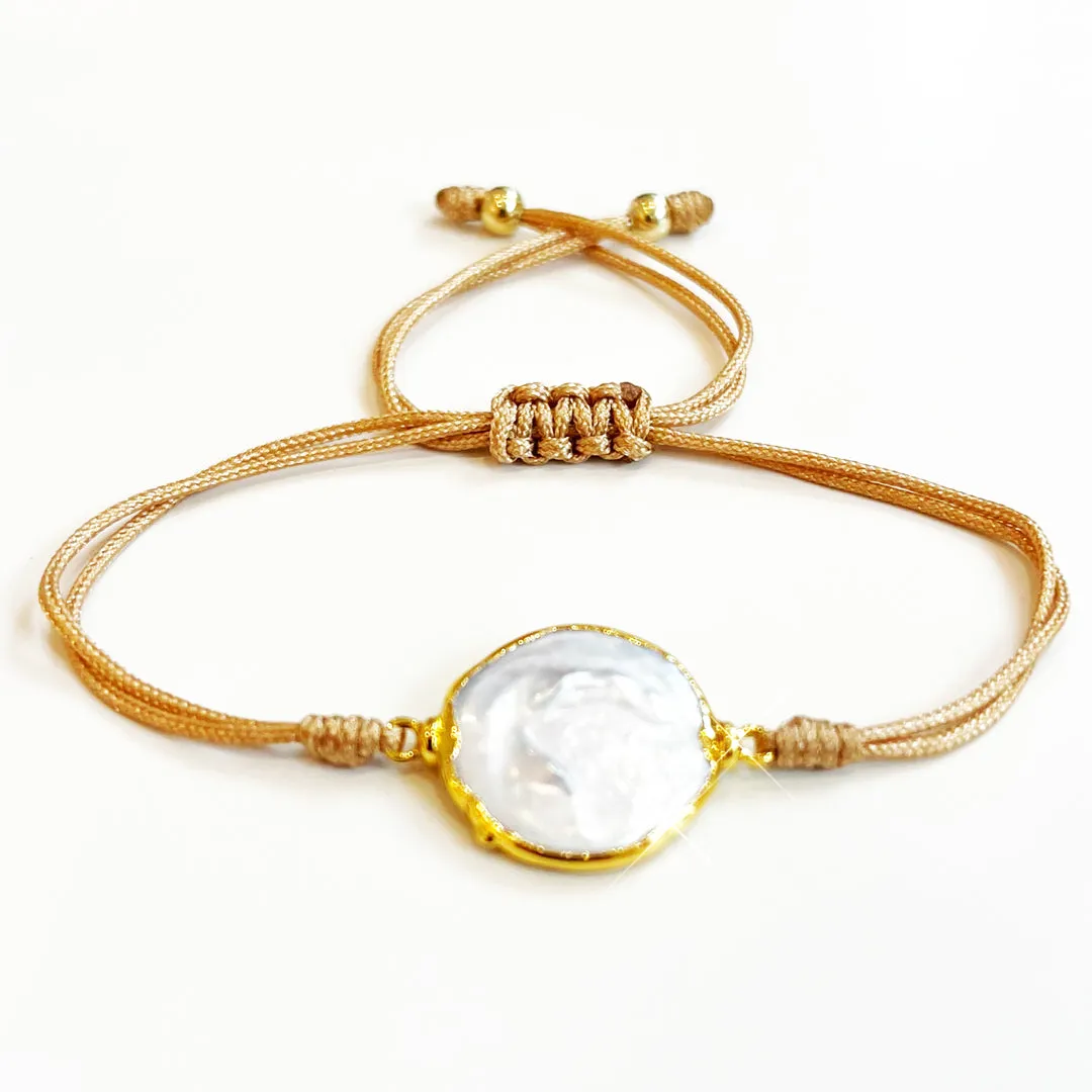 Mother of Pearl Gold Bracelet