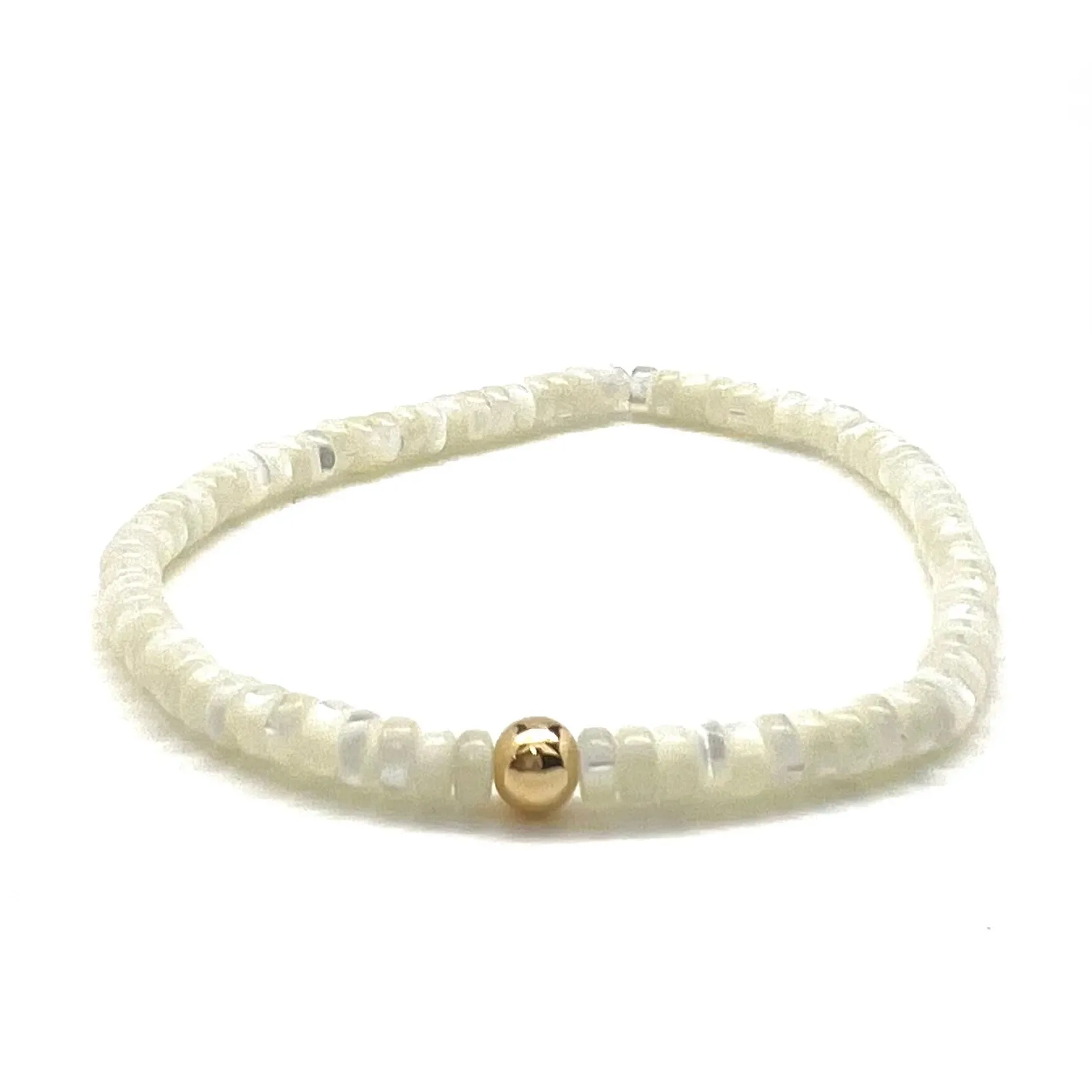 MOTHER OF PEARL HEISHI STRETCH BRACELET