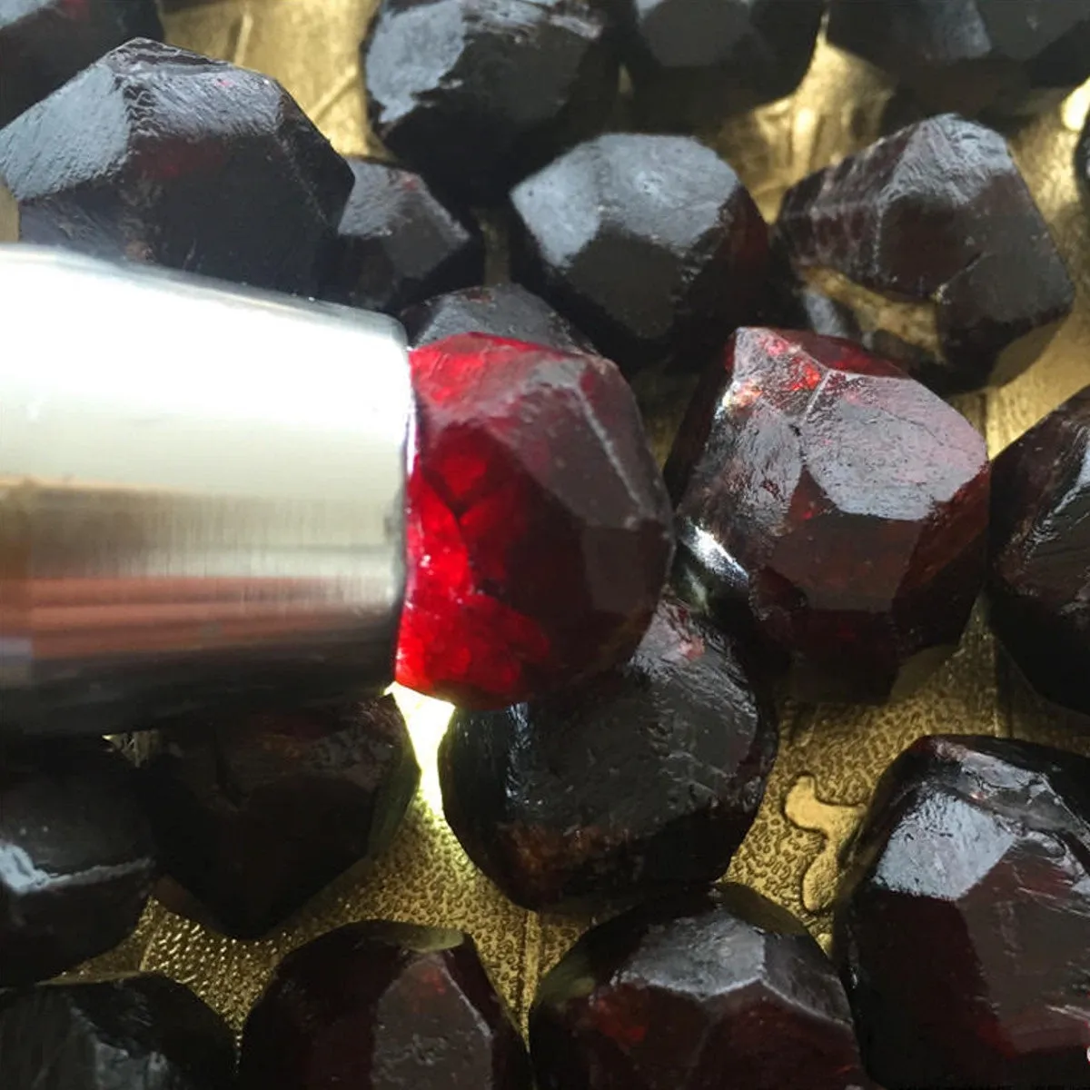 Natural Red Garnet Quartz Crystals