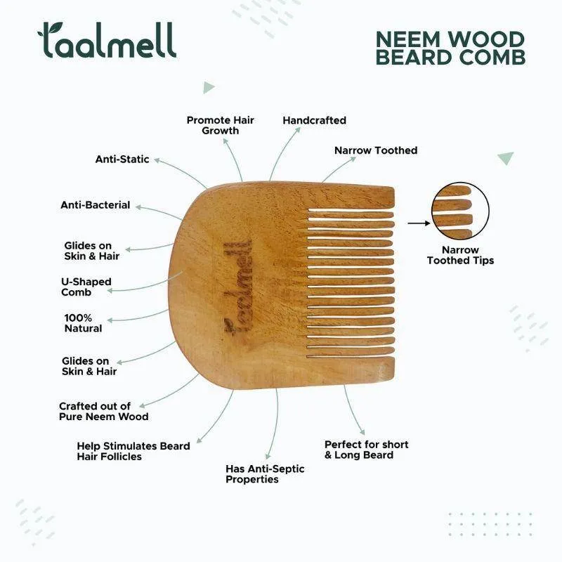 Neem Wood Beard Comb for Men | Pack of 1