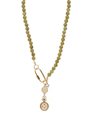 Paloma Jade Beaded Convertible Charm Necklace