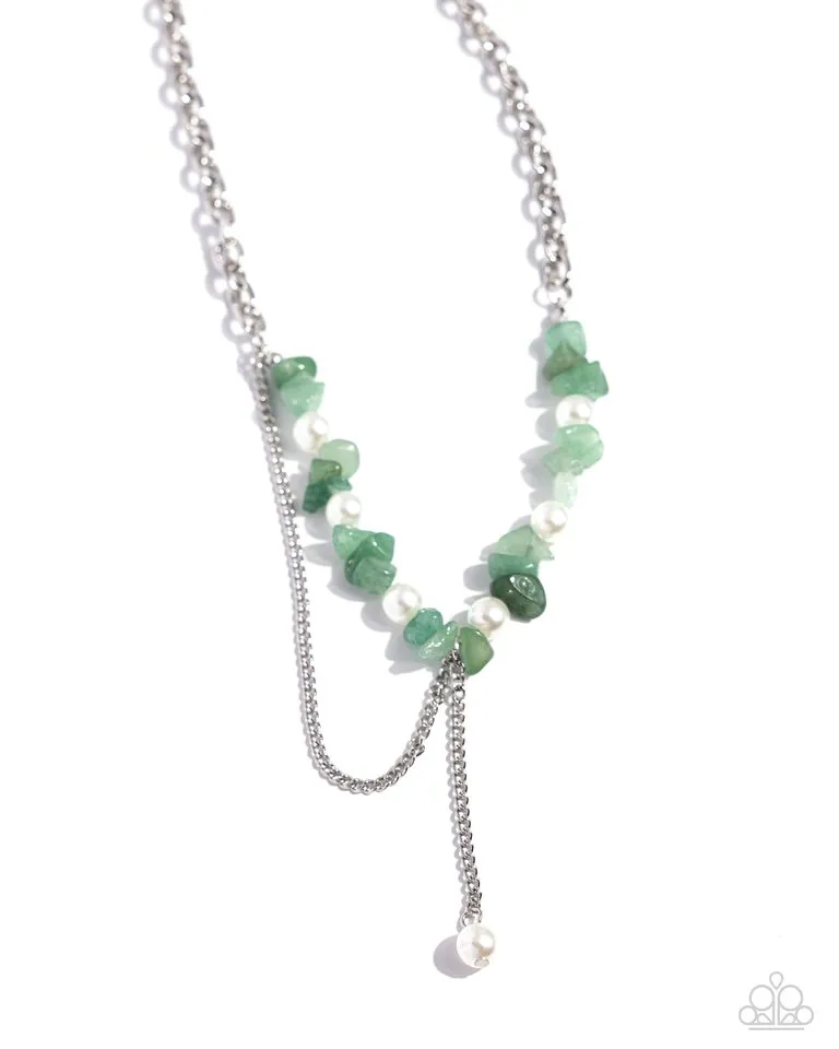 Paparazzi Necklace ~ Nostalgically Noble - Green