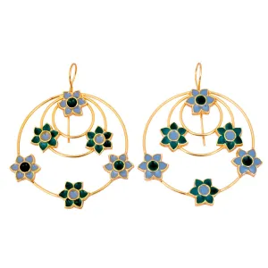 Phiroza Enamel Spiral Firangi Panni Earring