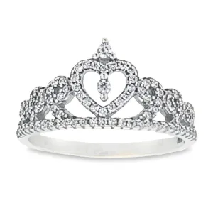 R174 Crown CZ Pave Ring