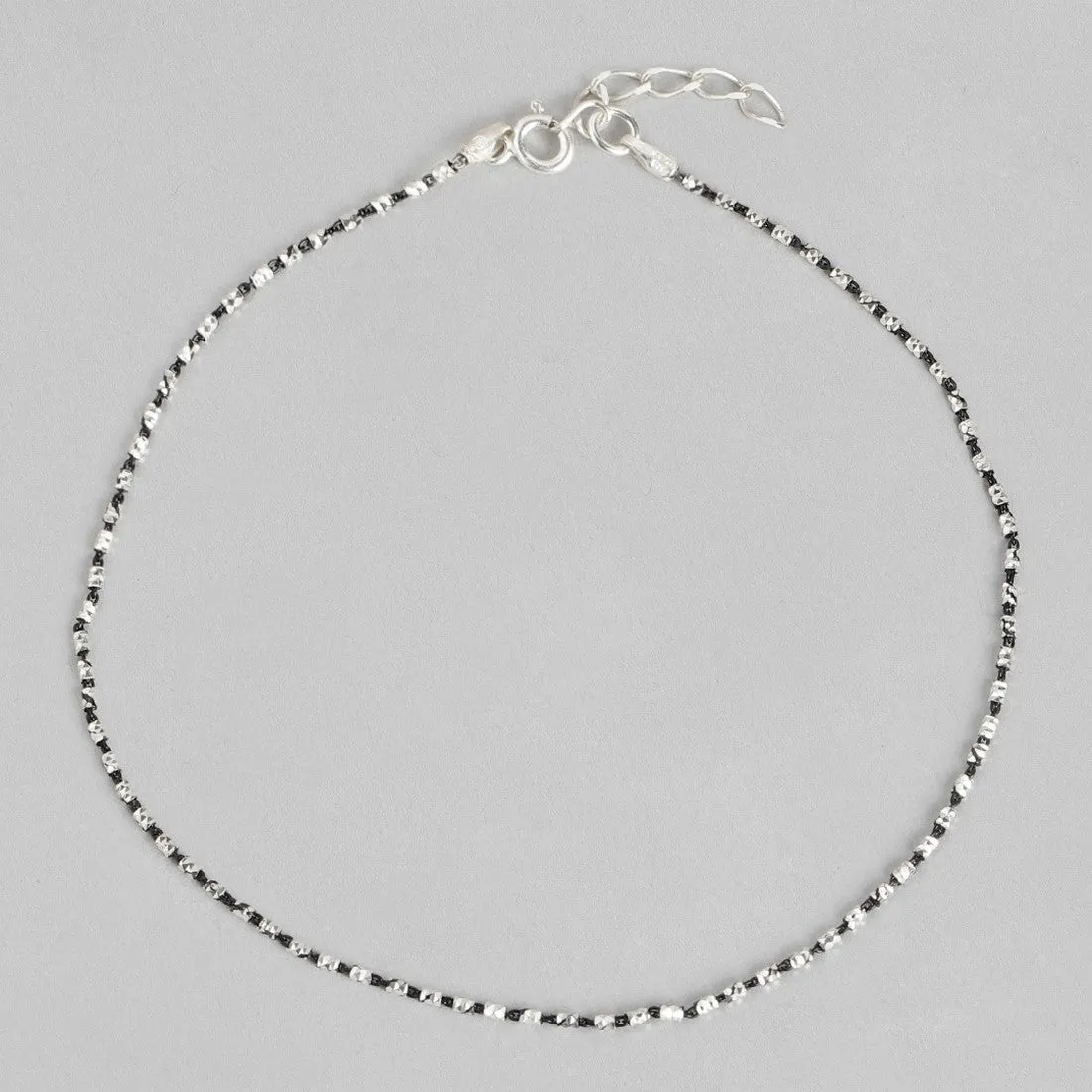 Radiant Charms Silver-Plated 925 Sterling Silver Anklet