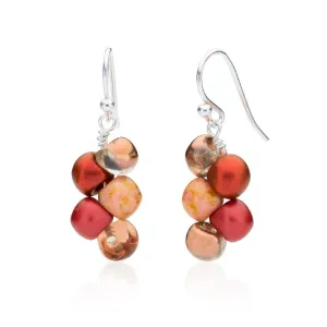 Red Bubble Drop Earrings