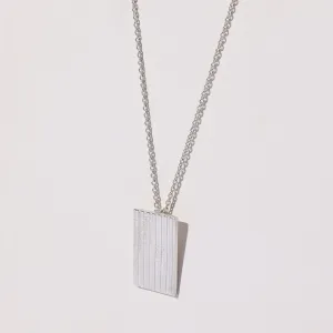 Ridge Locket Necklace - Sterling Silver