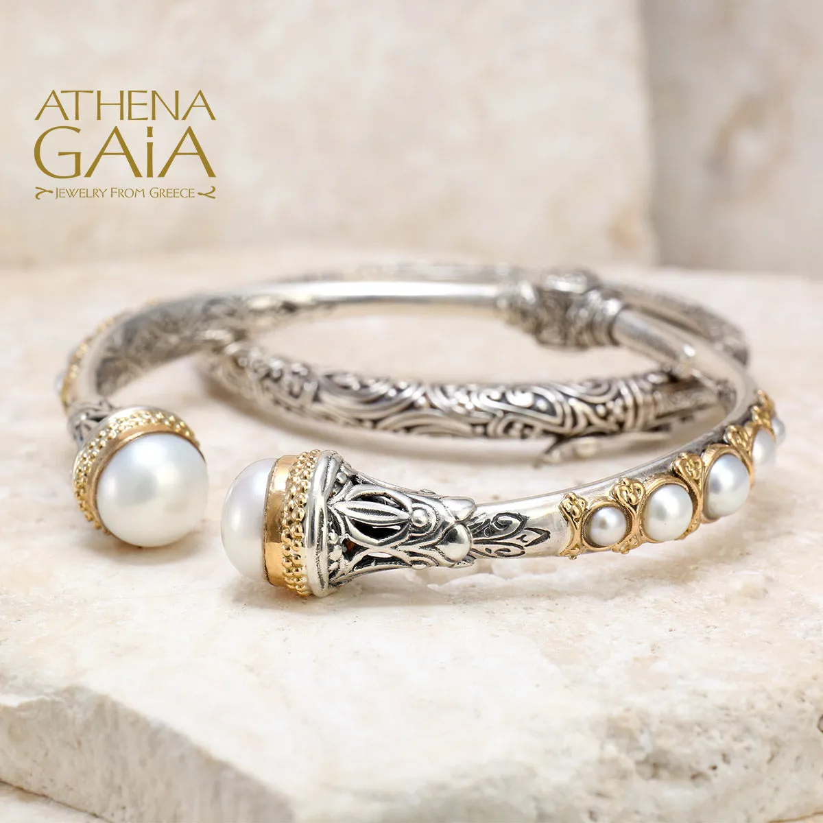 Santorini Pearl Sided Bracelet