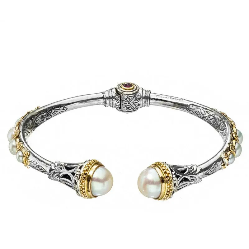 Santorini Pearl Sided Bracelet