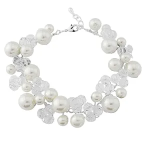 SassB Deanna Crystal and Pearl Bracelet