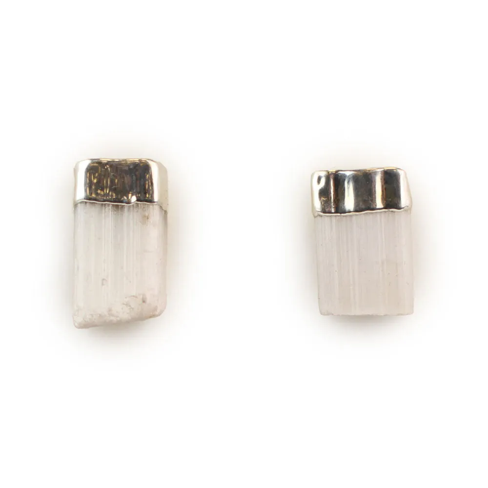 Selenite Stud Earrings