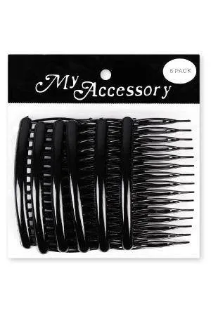 Side Comb in Black 6 Pack