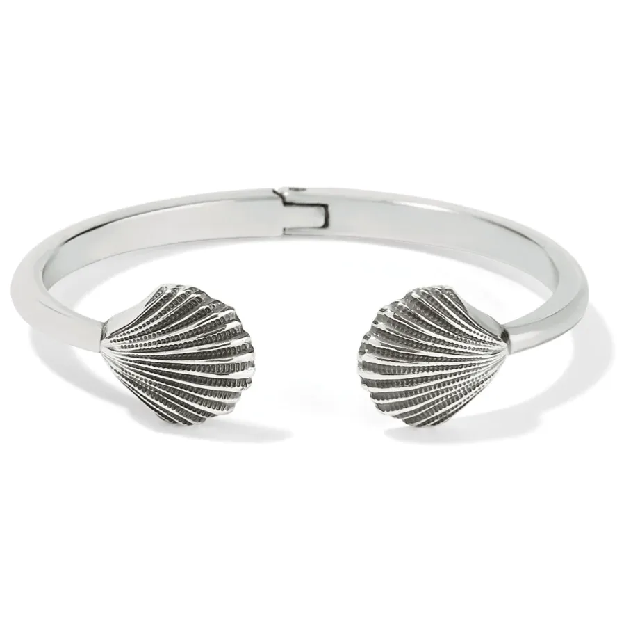 Silver Shells Hinged Bangle