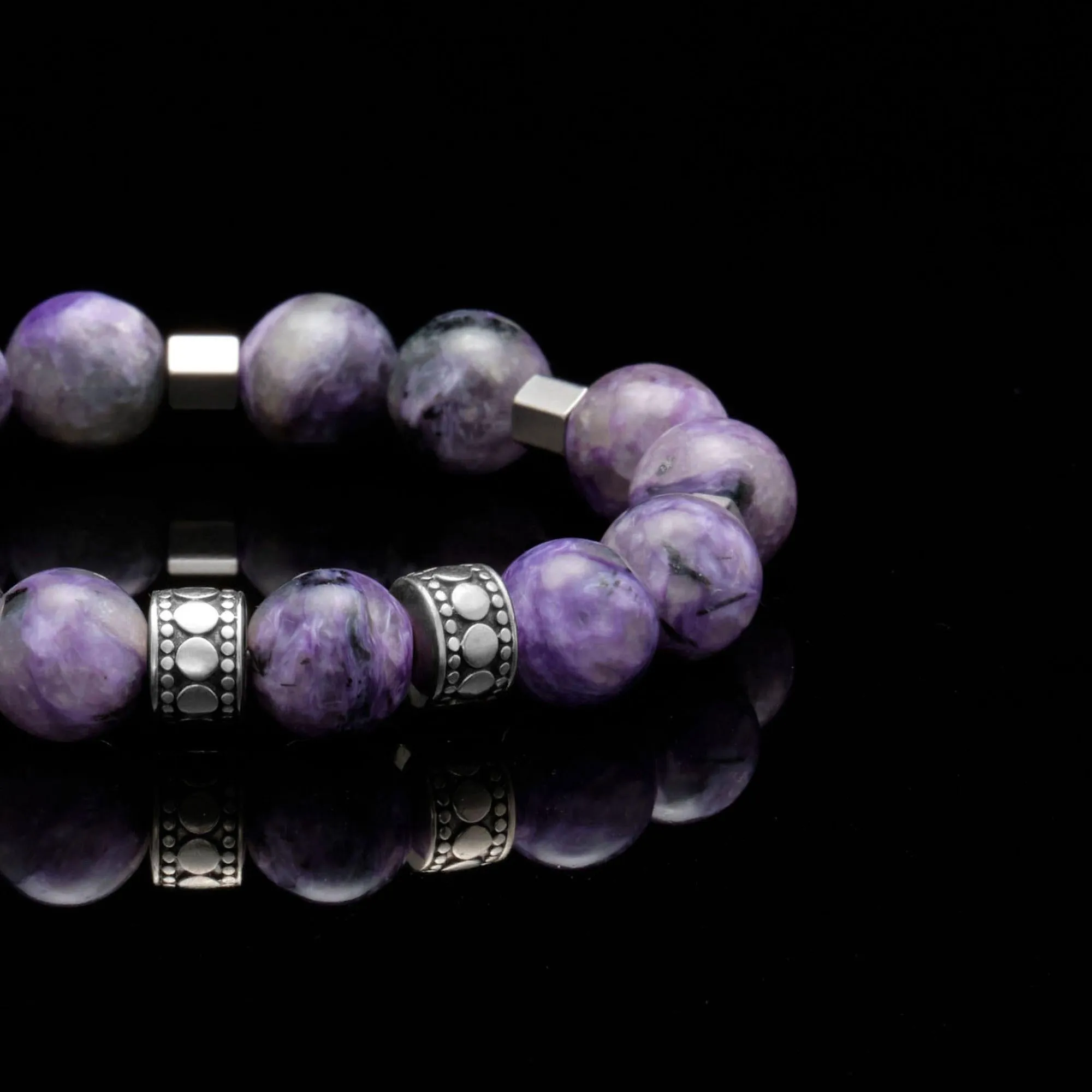 Silver Spacer Third Eye Chakra Bracelet