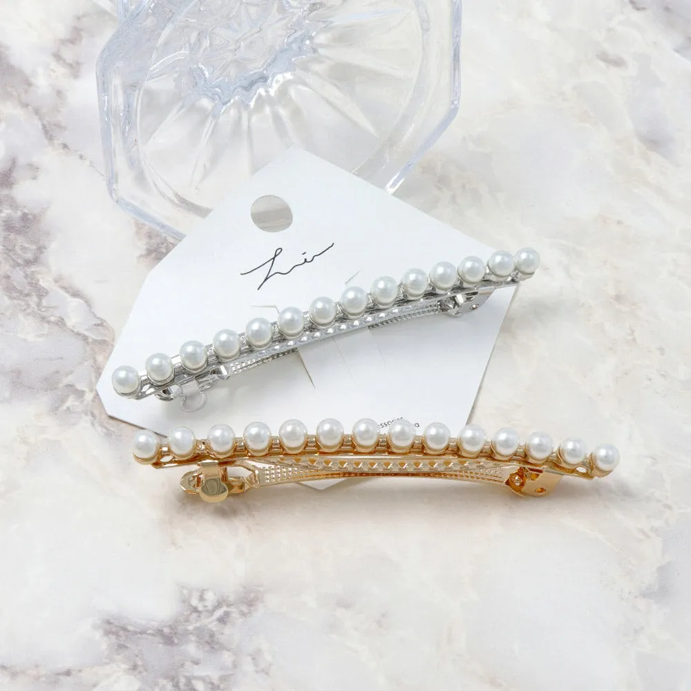 Slim Pearl Barrette