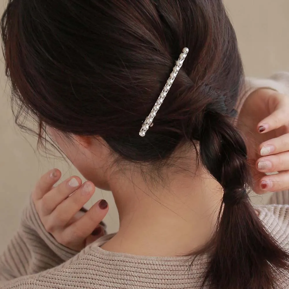 Slim Pearl Barrette