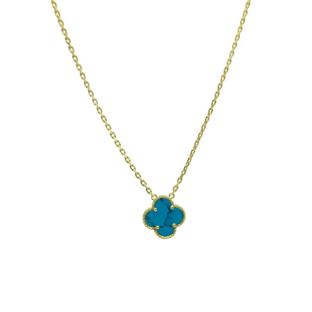 Small Turquoise Clover necklace